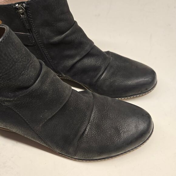 Dansko Lia Black Burnished Nubuck Side Zip Hidden Wedge Ankle Boot | EU 39-US 9 - Picture 11 of 11